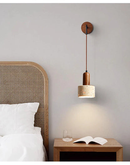 Lampe de chevet Murale Ajustable en Marbre Travertin