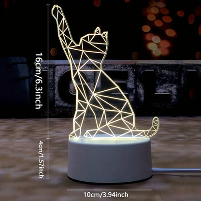 Lampe de chevet 3D LED Design Chat