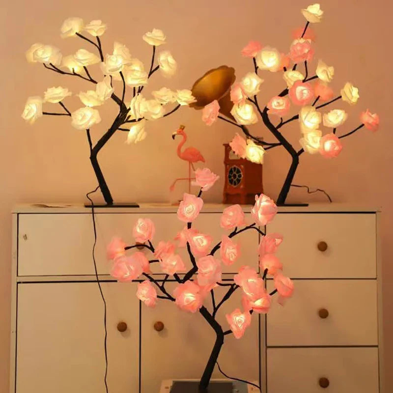 Lampe de chevet Roses Lumineuses Colorées
