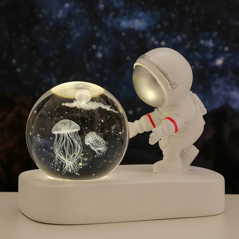 Lampe de chevet Astronaute Boule de Cristal