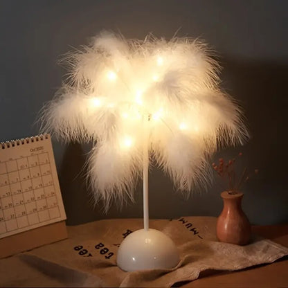 Lampe de chevet LED Plume