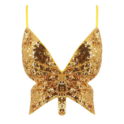 Crop tops papillon femme