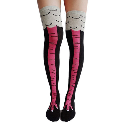 chaussettes Cuisses de Poulet - Rose
