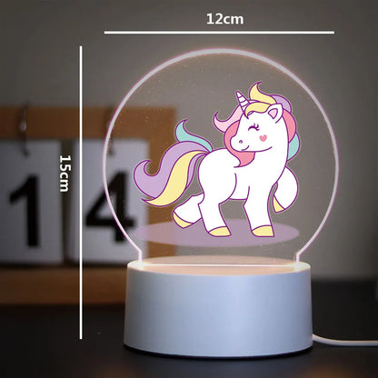 Lampe de Chevet Licorne LED 3D pour Enfant