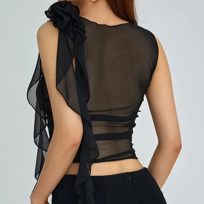 Crew neck crop top