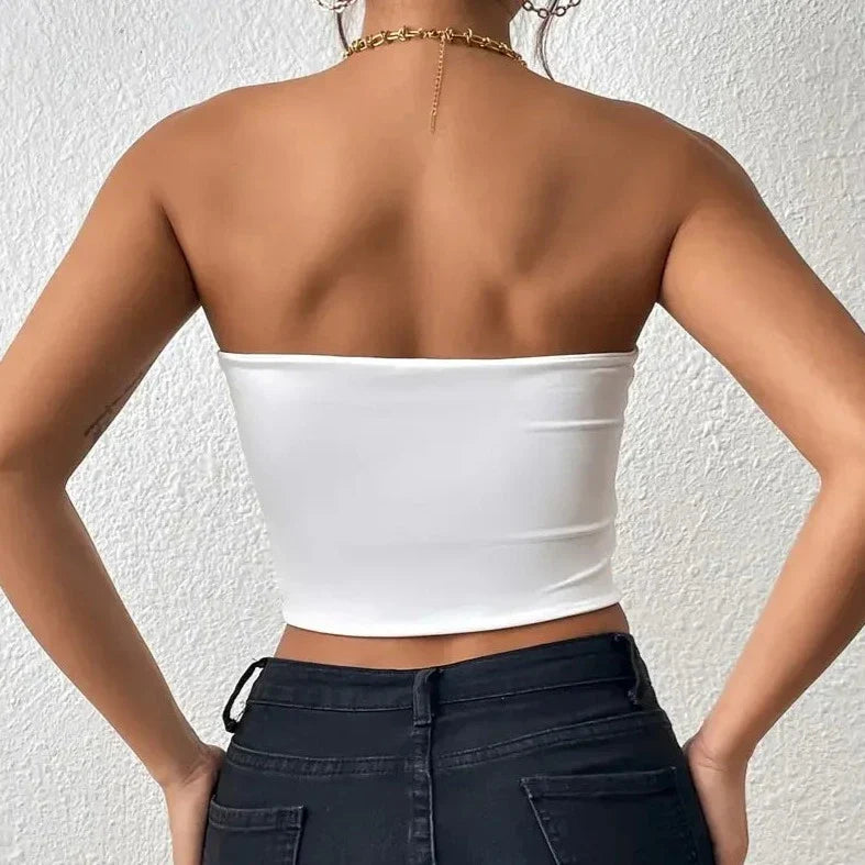 Crop top sans bretelle