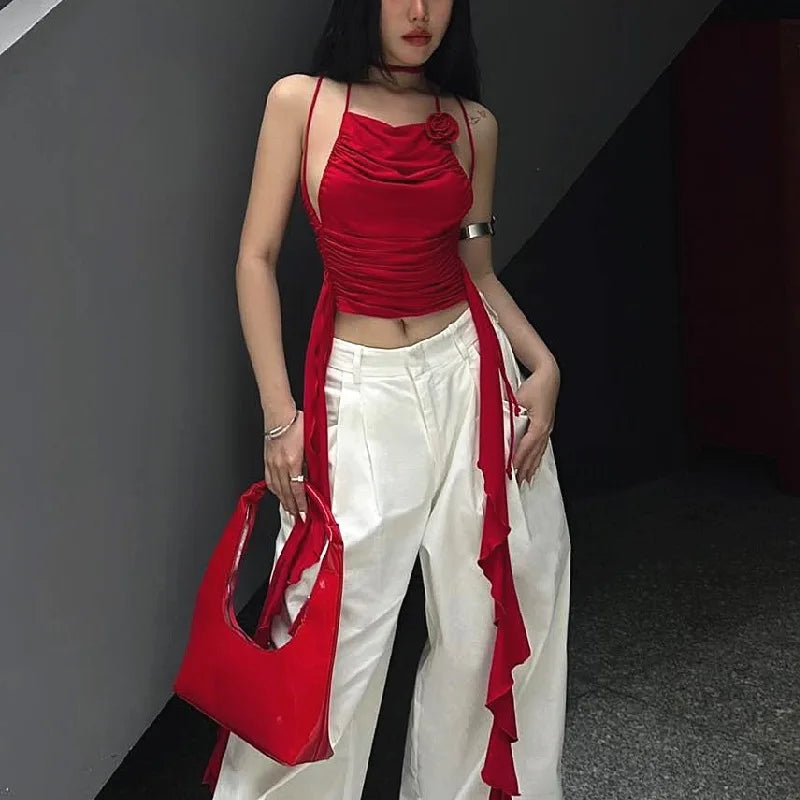 Crop top a frange