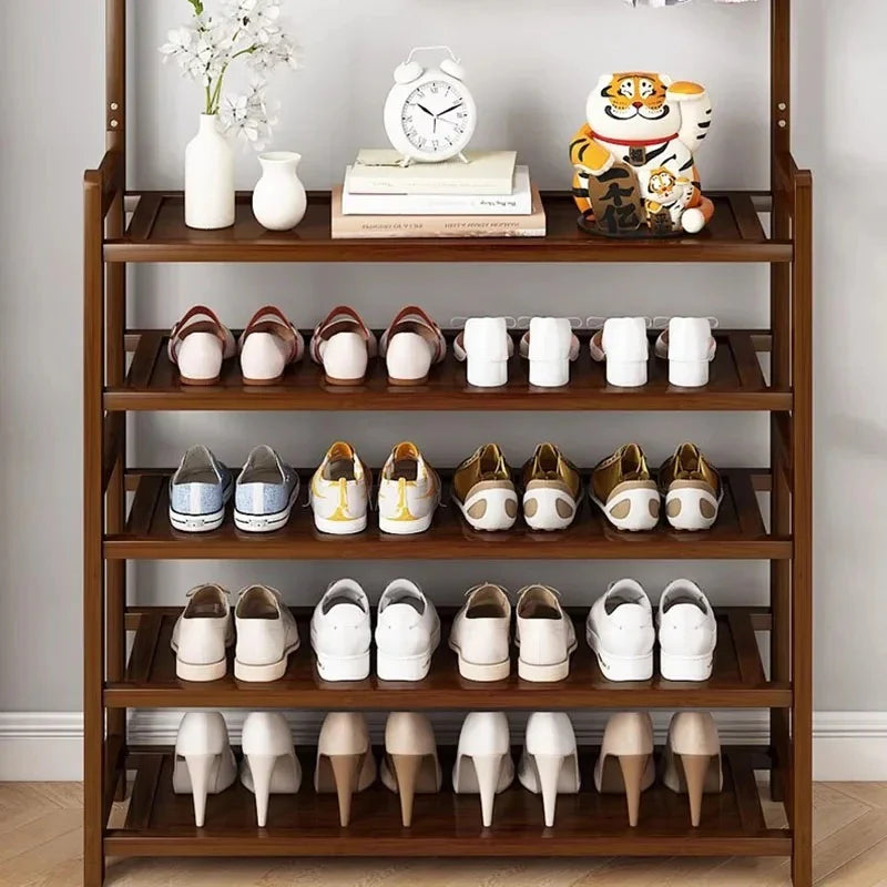 Étagère chaussure en bois porte vêtements - WoodBam-Sympa™