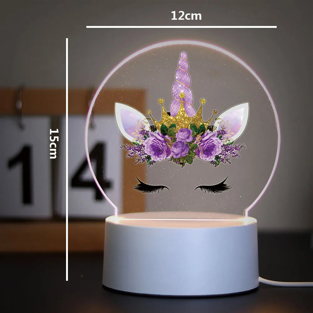 Lampe de Chevet Licorne LED 3D pour Enfant