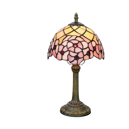 Lampe de chevet Tiffany en Verre Vitrail avec Motif