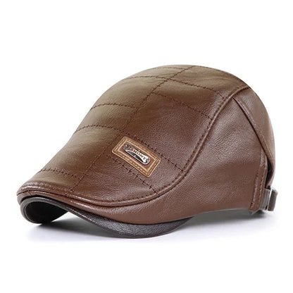 Béret Homme en Cuir - Élegant