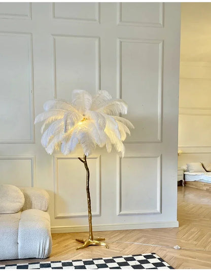 Lampe de Chevet à Plume sur Pied