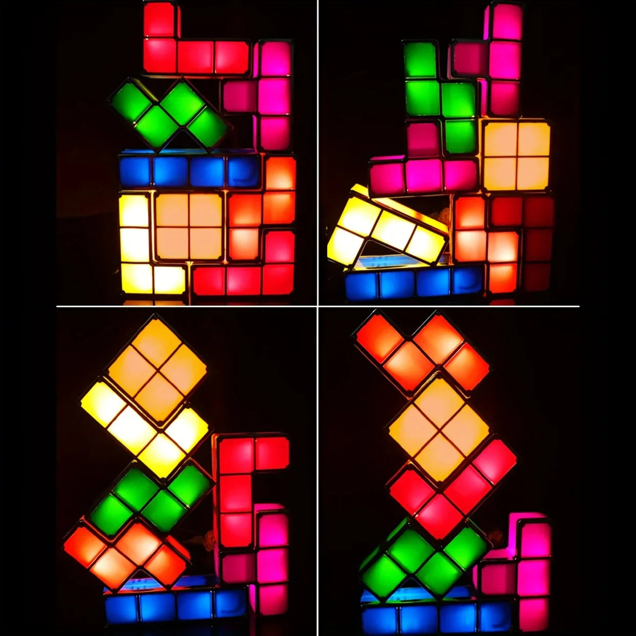 Lampe de Chevet Puzzle 3D Coloré