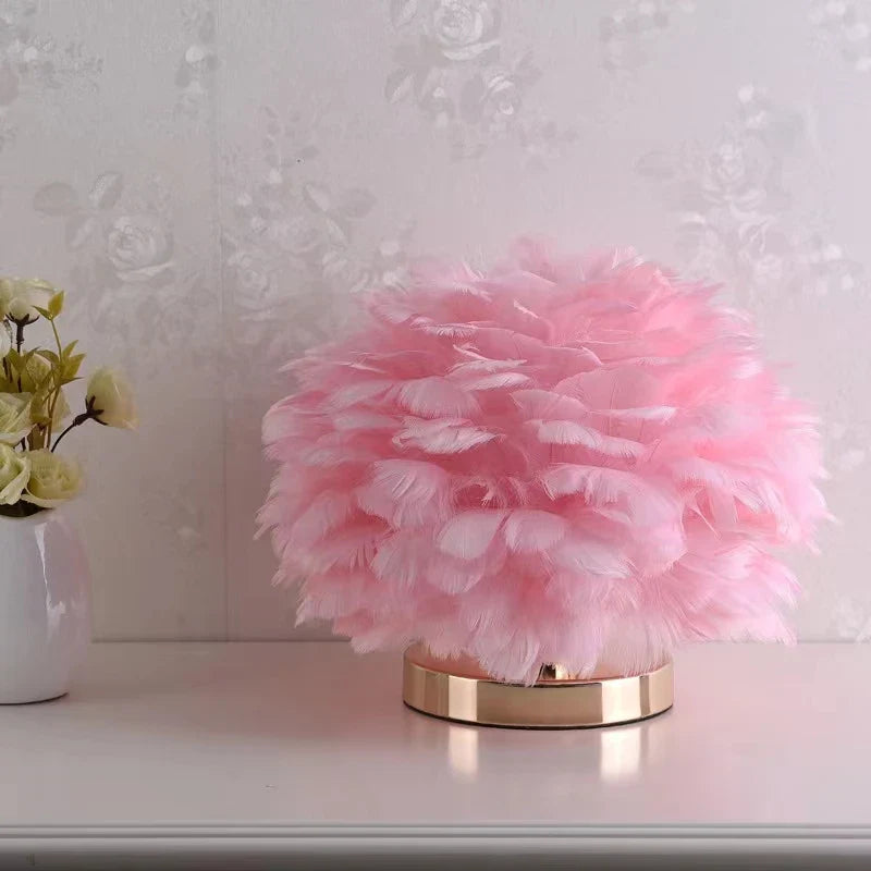Lampe de chevet Plume Moderne