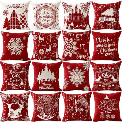 Coussin de noël rouge