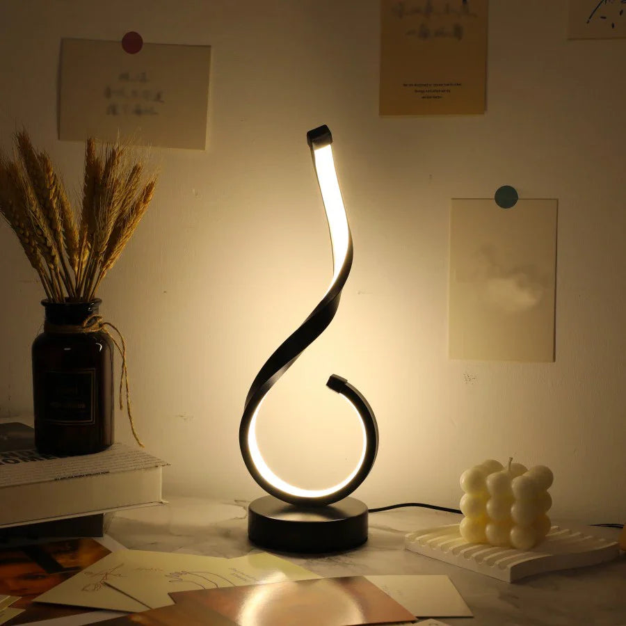 Lampe de Chevet Design Ondulé
