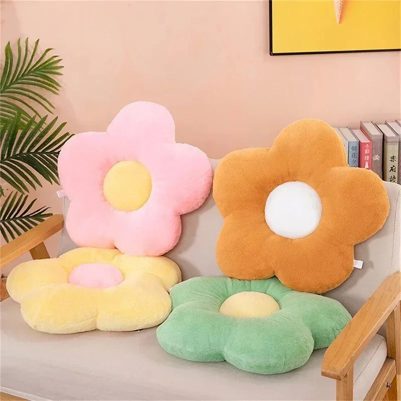 Coussin fleur coloré