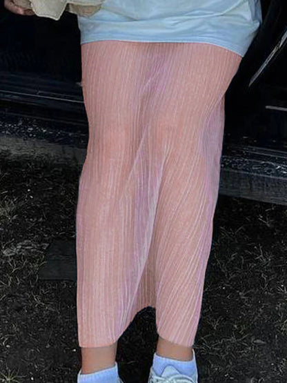 Jupe plissée transparente
