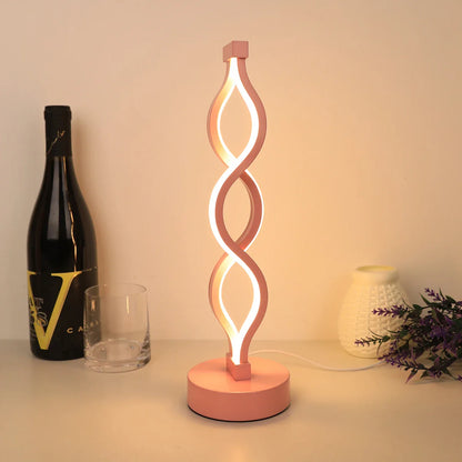 Lampe de Chevet Spirale LED Moderne