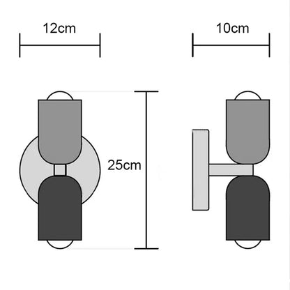 Lampe de chevet Murale Rétro à Double Tête