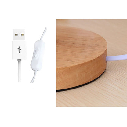 Lampe de Chevet en Bois au Design Original et Naturel