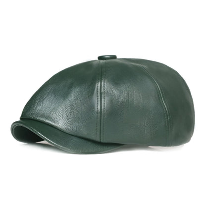Casquette Gavroche Cuir Authentique