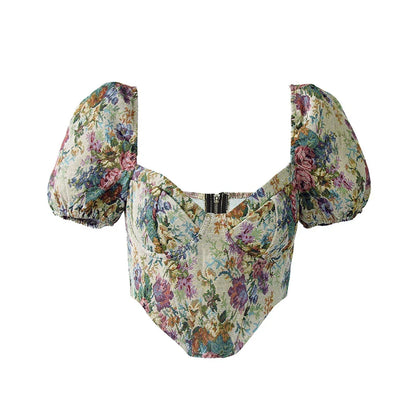 Crop top fleurs