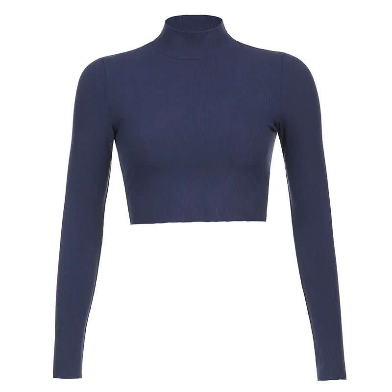 Crop top marine bleu