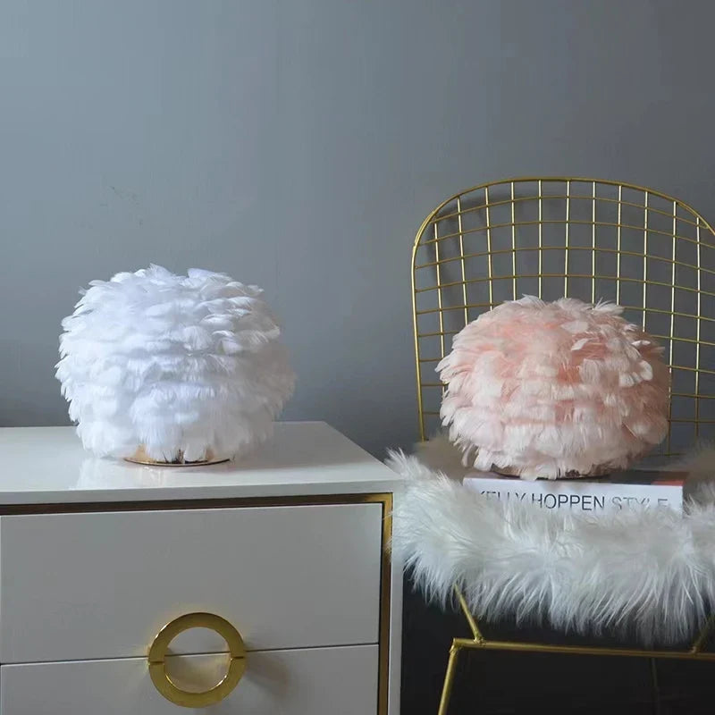 Lampe de chevet Plume Moderne