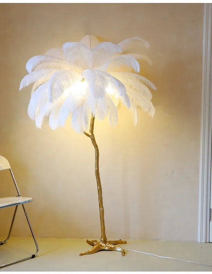 Lampe de Chevet à Plume sur Pied