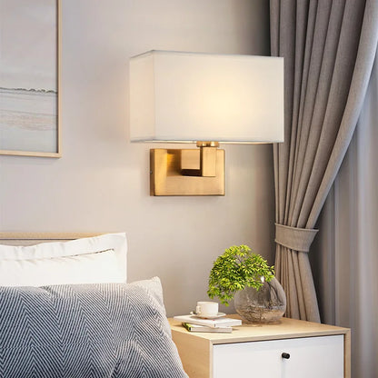 Lampe de chevet Murale avec Abat-Jour en Tissu