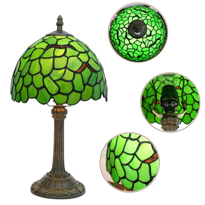 Lampe de chevet Tiffany en Verre Vitrail avec Motif