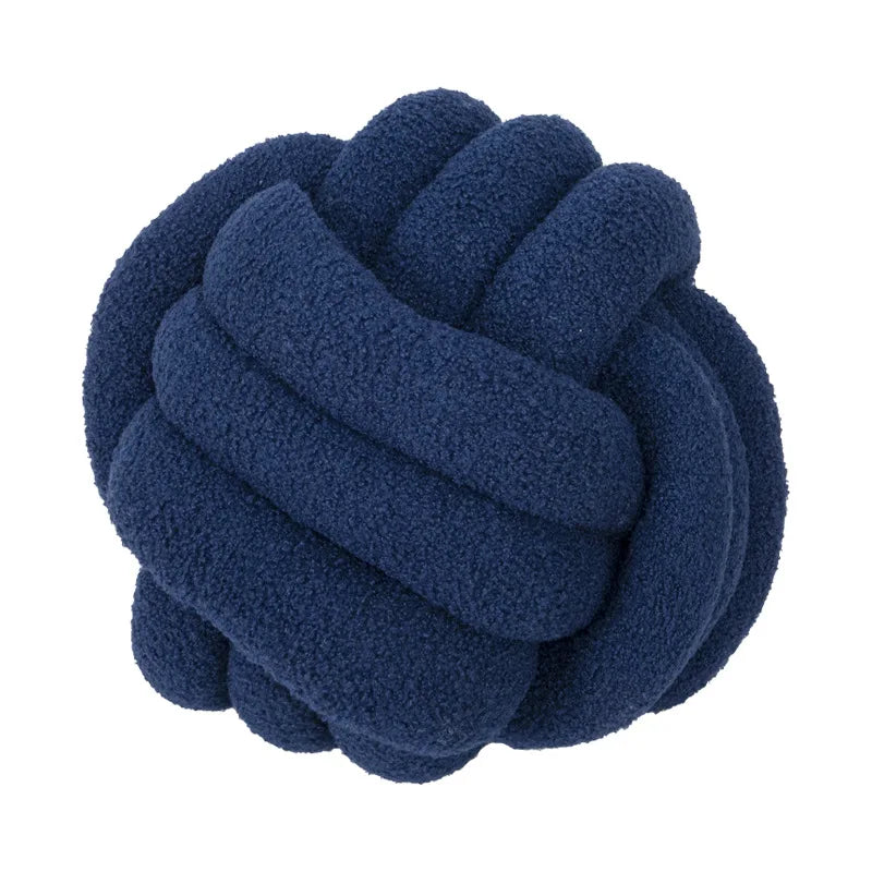 Coussin boule bleu
