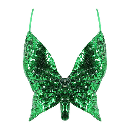 Women papillon crop top