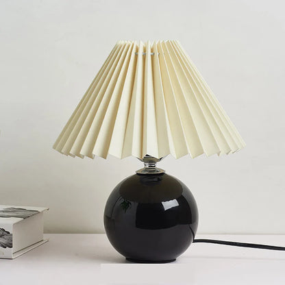 Lampe de Chevet Vintage Plissé en Céramique