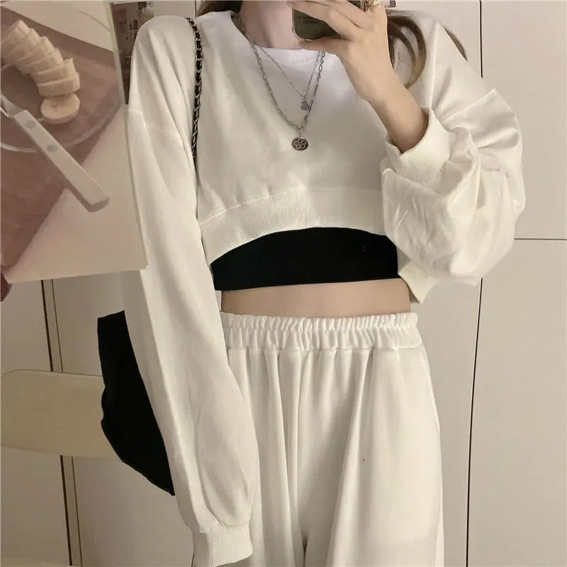 Femme sweat crop top