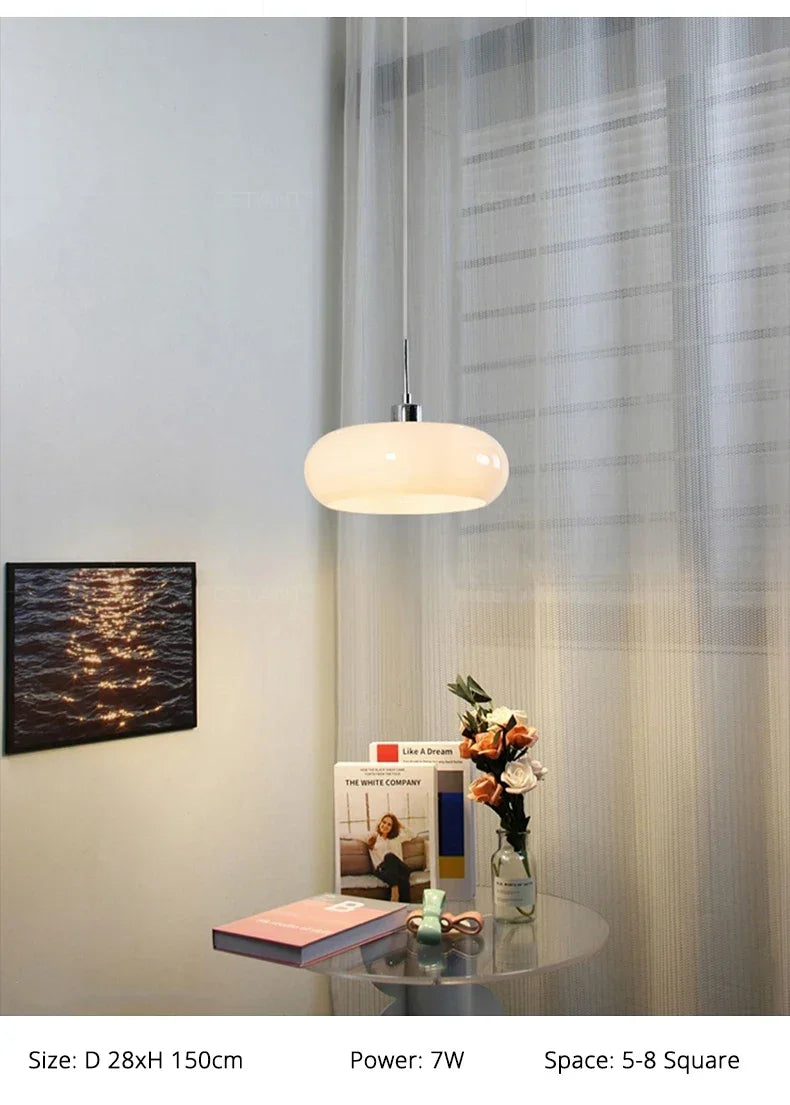 Lampe Suspendue de Chevet Nordique en Verre