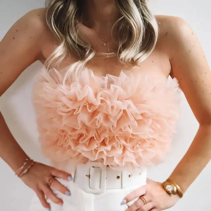 Crop top en tulle