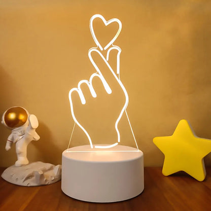 Lampe de chevet 3D pour Amoureux
