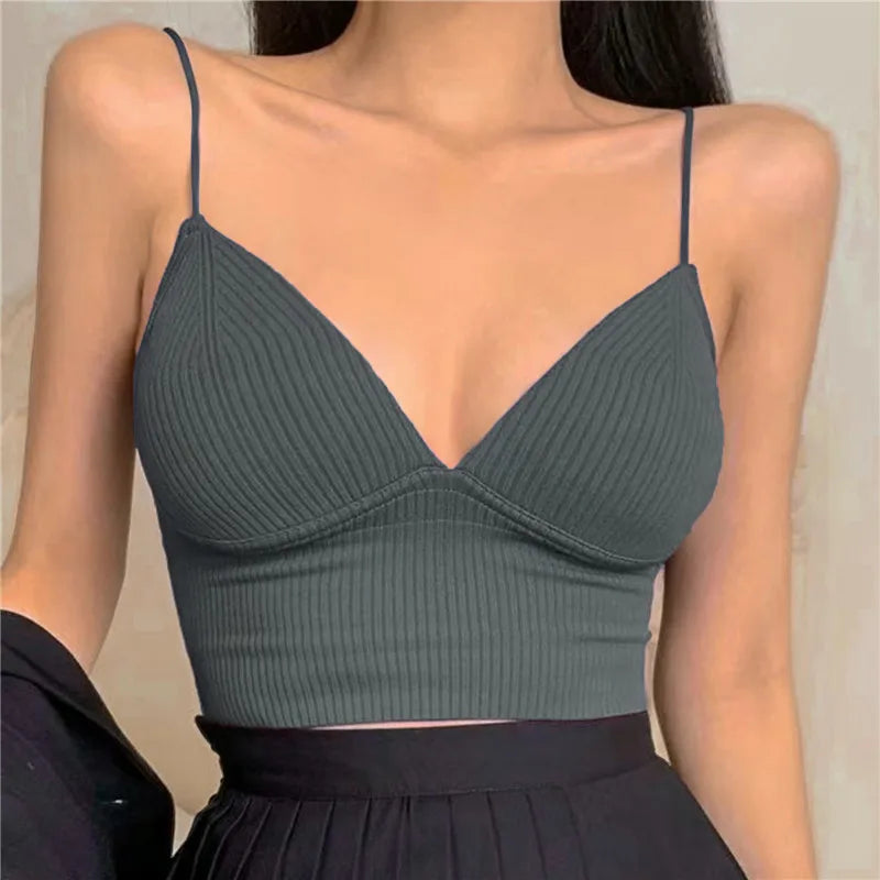 Femme crop top rembourré