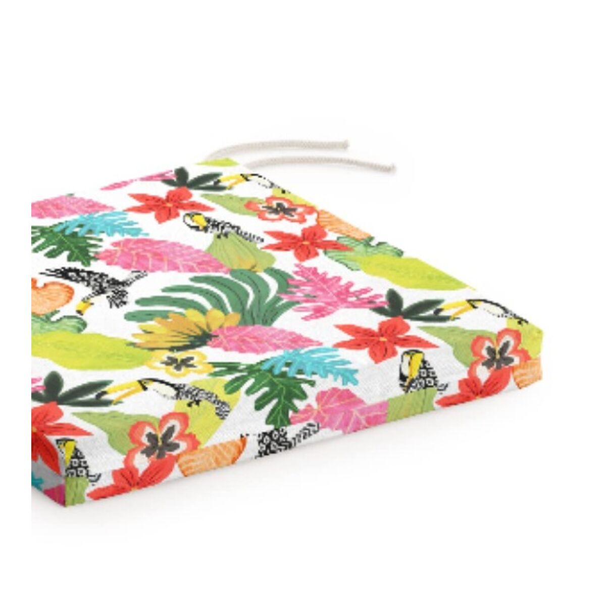 Coussin de chaise épais motif jungle tropicale