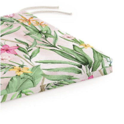 Coussin de chaise motif floral tropical 40 x 5 x 40 cm