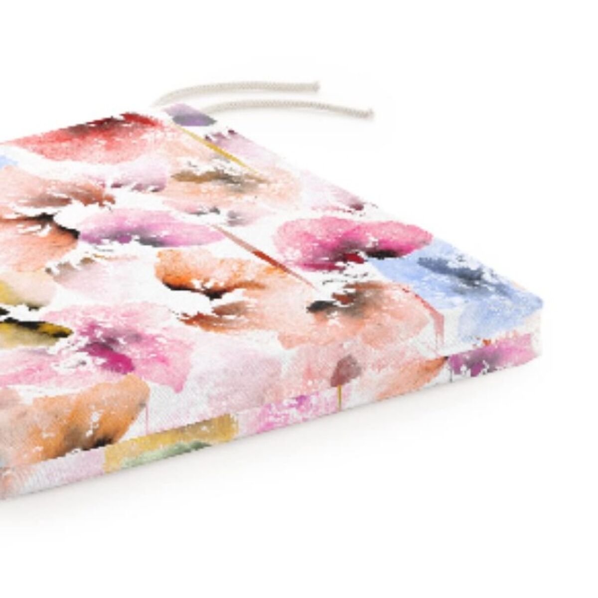 Coussin de chaise motif floral aquarelle 40 x 5 x 40 cm