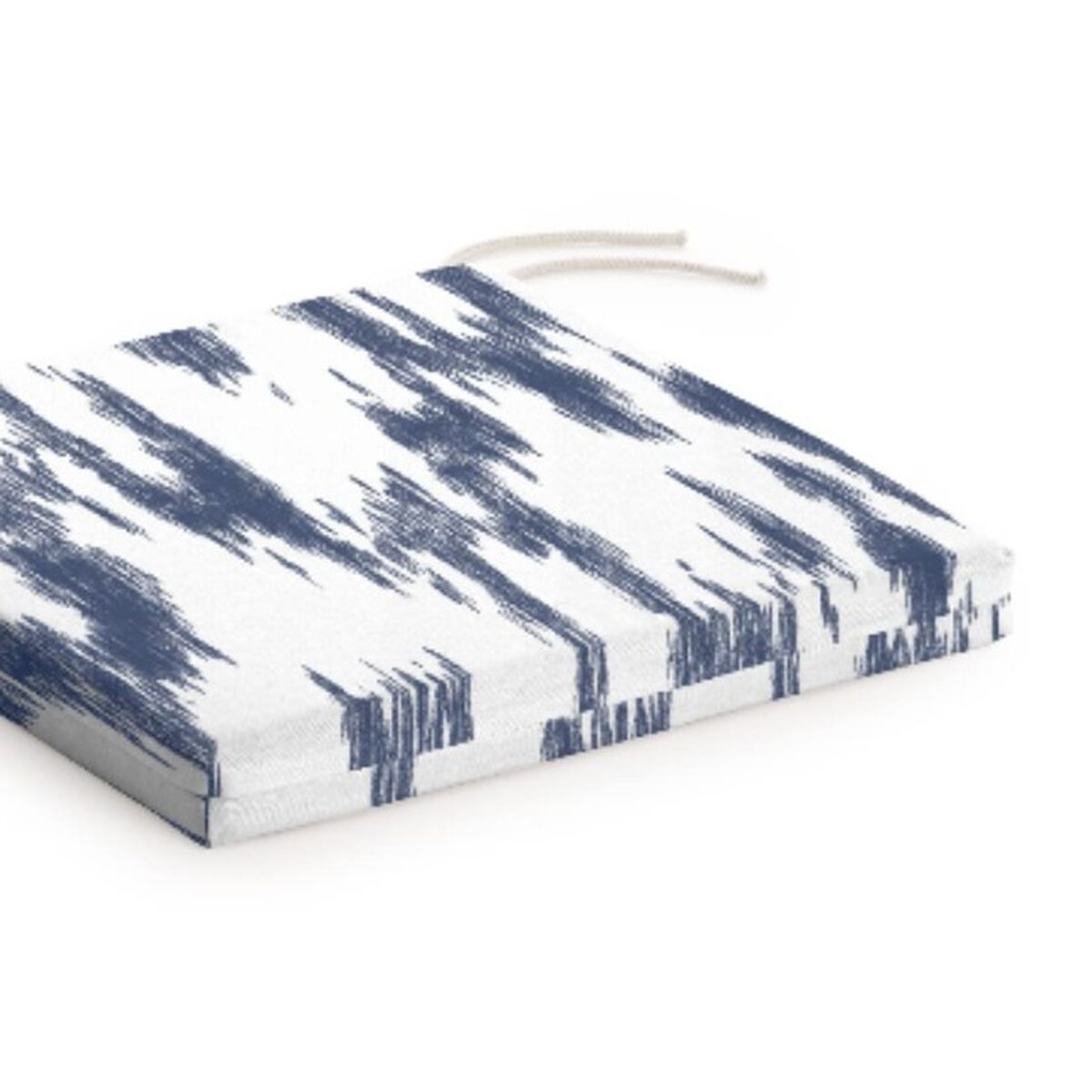 Coussin de chaise de jardin carré à motifs bleus