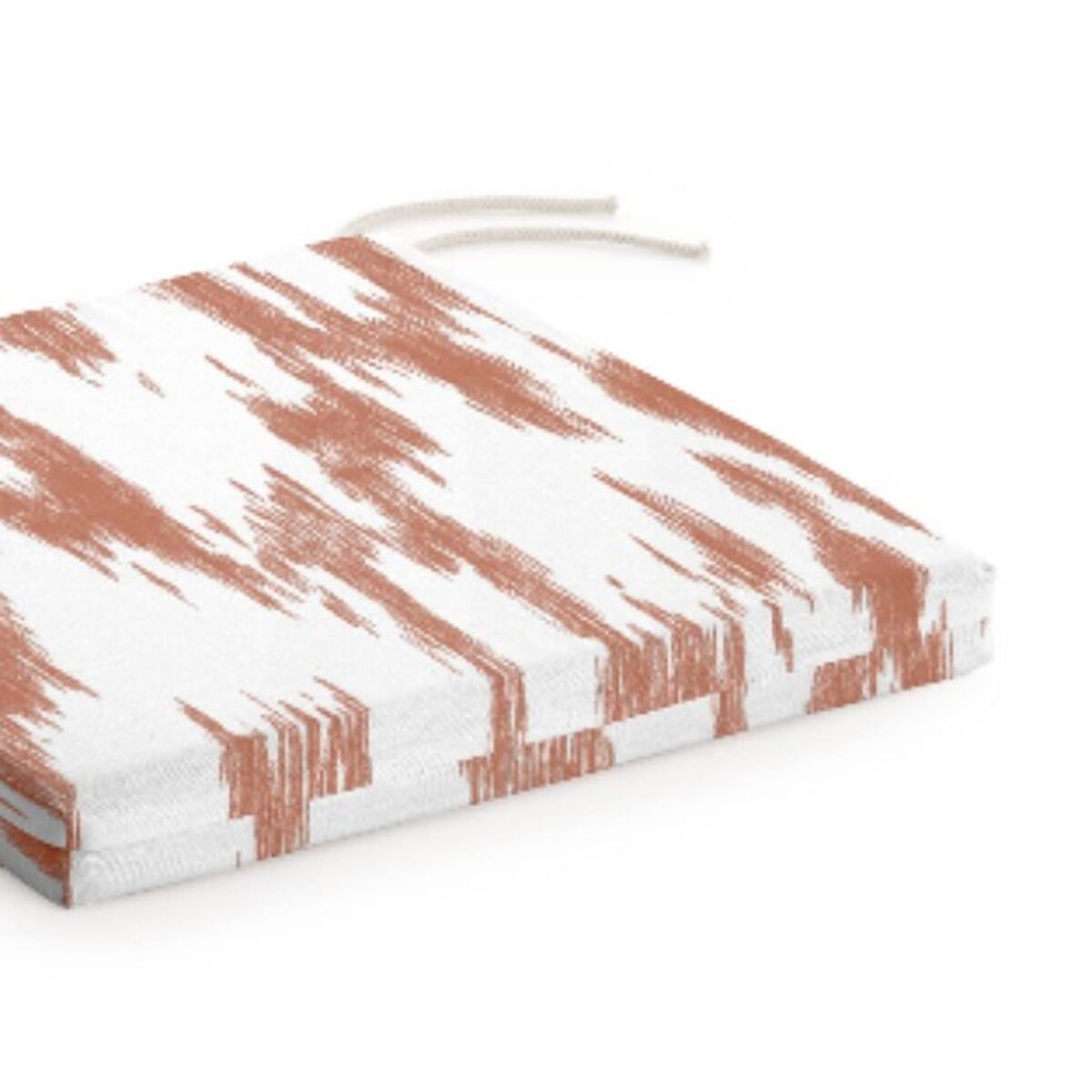 Coussin de chaise de jardin carré à motifs terracotta
