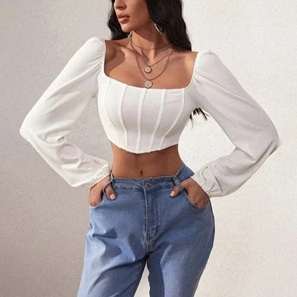 Crop top plissé