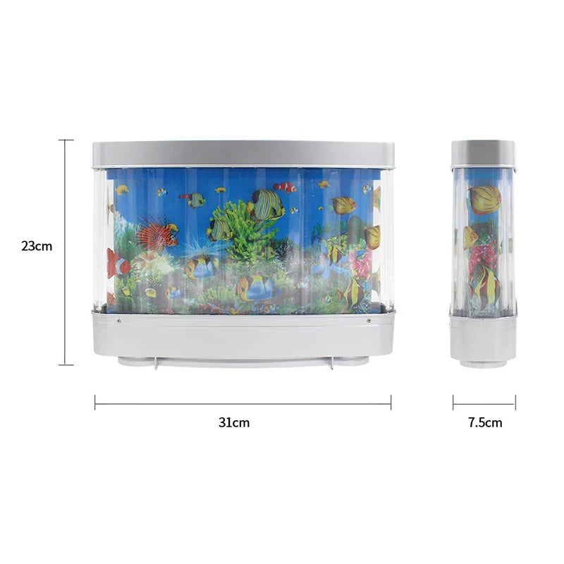 Lampe de Chevet Aquarium Poissons Tropicaux pour Enfants