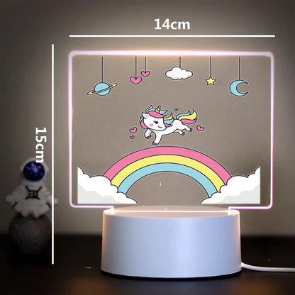 Lampe de Chevet Licorne LED 3D pour Enfant