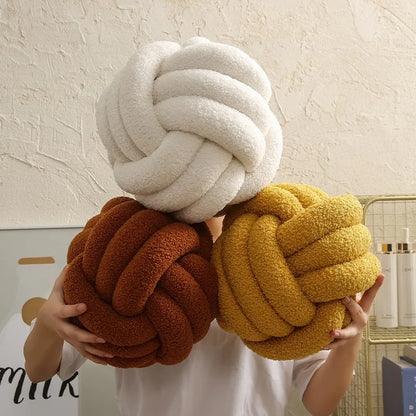 Coussin noeud beige
