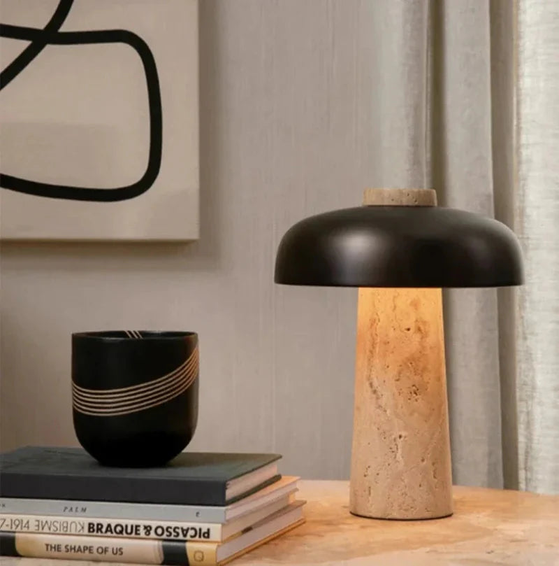 Lampe de Chevet Nordique en Pierre Naturelle